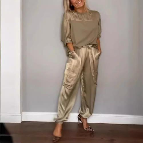 Polyester Plus Size Women Casual Set, different size for choice & two piece & loose, Pants & top, more colors for choice,  Set
