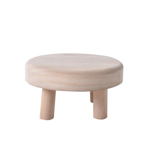 Solid Wood Stool durable white PC