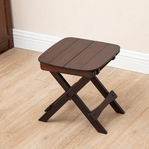 Moso Bamboo Foldable Stool durable Solid brown PC