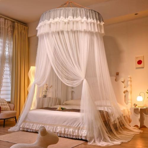 Polyester round top & more dense Mosquito Net durable Fiberglass & Polyester PC
