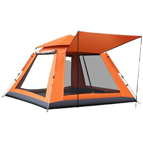 Fiberglass & Gauze & Polyester automatic Tent portable & sun protection & breathable orange PC