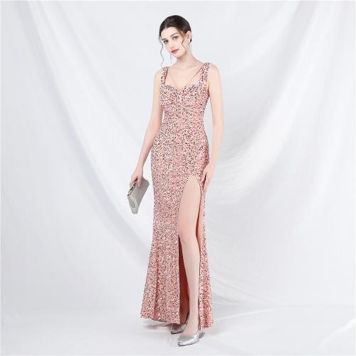 Polyester Slim Long Evening Dress, backless & different size for choice, more colors for choice,  PC