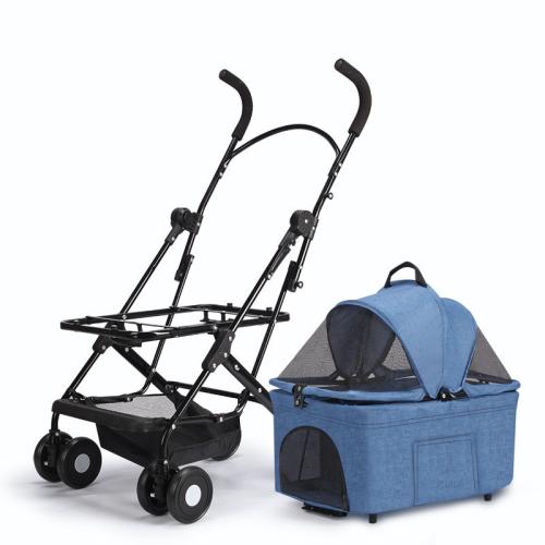 Carbon Steel & Aluminium & Oxford foldable Pet stroller portable & hardwearing & detachable PC