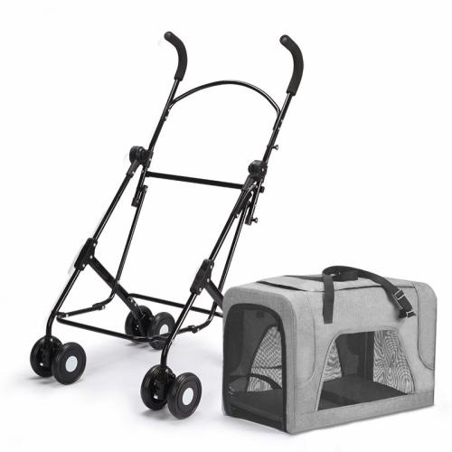 Carbon Steel & Oxford foldable Pet stroller portable & hardwearing & detachable PC