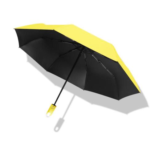 Steel & Vinyl & Pongee automatic & windproof Foldable Umbrella 8 rid-frame & sun protection PC