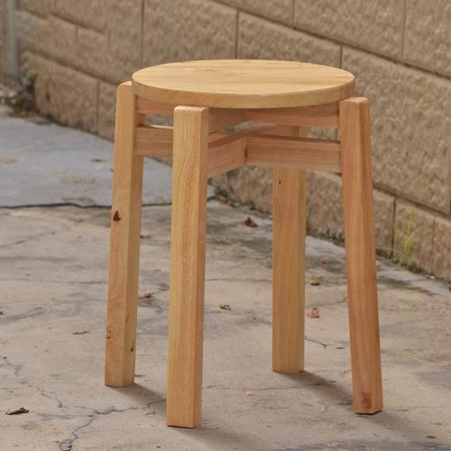 Solid Wood Stool durable Solid khaki PC