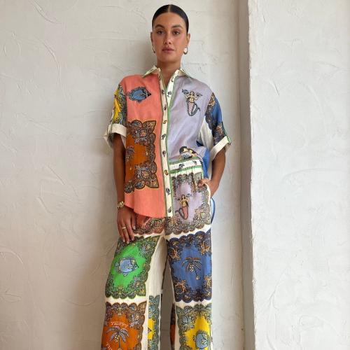 Polyester Vrouwen Casual Set Afgedrukt meer kleuren naar keuze Instellen