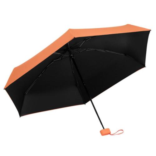 Steel & Fiber & Vinyl Foldable Umbrella 6 rid-frame & portable & sun protection Solid PC