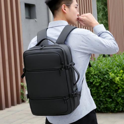 Waterproof Cloth & Polyester Backpack large capacity & hardwearing & with USB interface & waterproof Solid PC