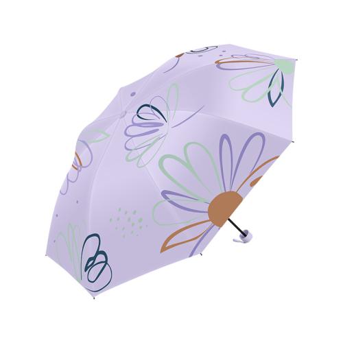 Steel & Pongee & Plastic Umbrella anti ultraviolet & sun protection & waterproof printed floral PC