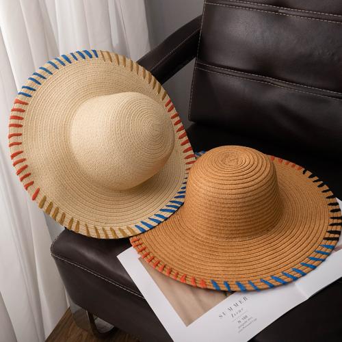Paille Chapeau de paille de protection solaire plus de couleurs pour le choix pièce