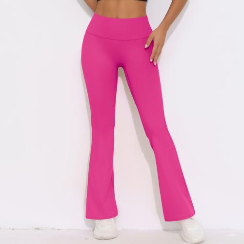 Polyamide & Spandex High Waist Wide Leg Trousers lift the hip Solid PC