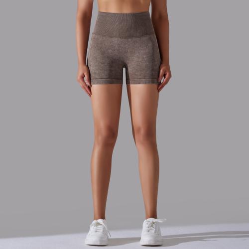 Polyamide & Spandex High Waist Shorts lift the hip Solid PC