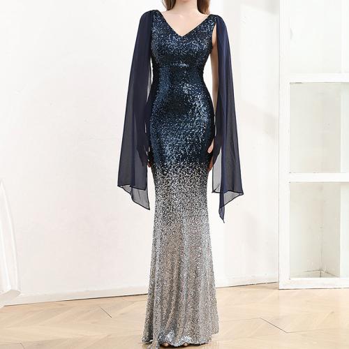 Spandex & Polyester Mermaid Long Evening Dress Sequin PC