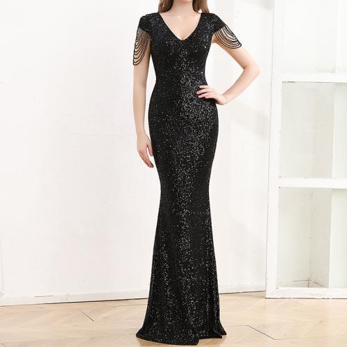 Spandex & Polyester Waist-controlled Long Evening Dress, different size for choice, Solid, more colors for choice,  PC