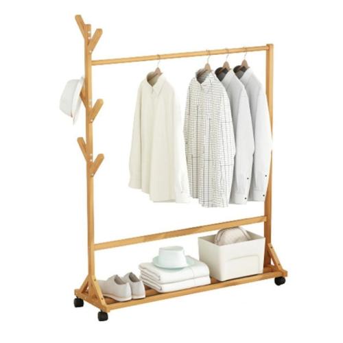 Moso Bamboo Clothes Hanging Rack with pulley PC