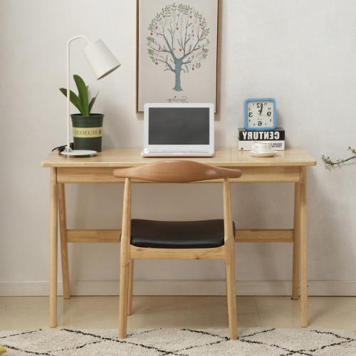 Chêne PC Desk Solide Beige pièce