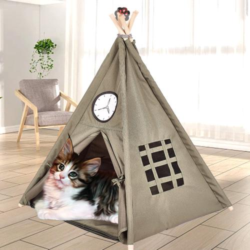 Oxford & Mesh Fabric detachable and washable Pet Tent army green PC
