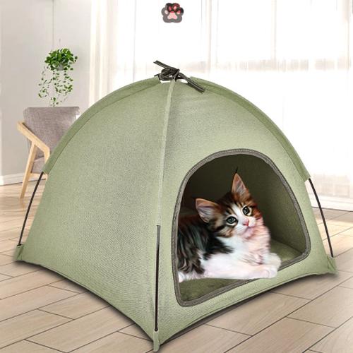 Canvas & Mesh Fabric detachable and washable & foldable Pet Tent portable Solid PC