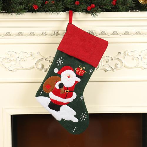 Linen & Adhesive Bonded Fabric Christmas Decoration Stocking christmas design PC
