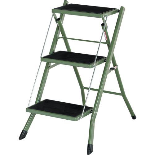 Steel triple layer Step Ladder portable army green PC