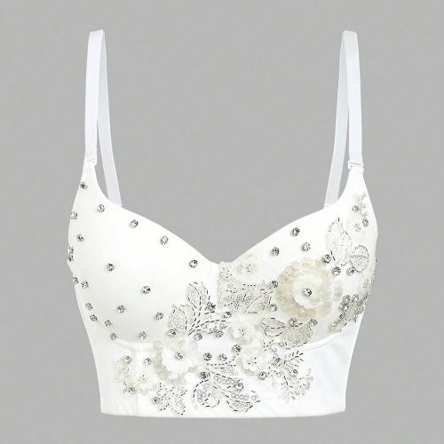 Polyester Camisole midriff-baring white PC