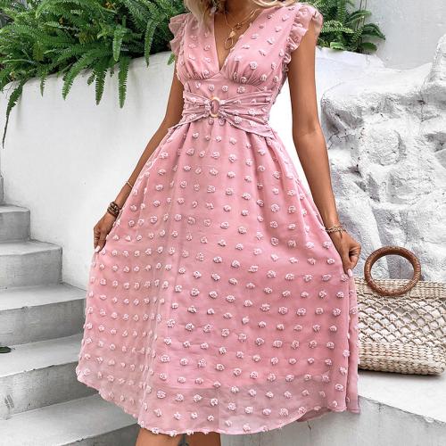 ポリエステル ワンピースドレス ピンク 一つ