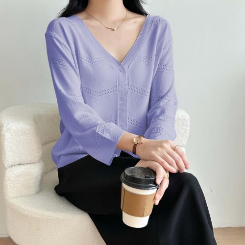 Knitted Soft Women Knitwear sun protection & breathable Solid : PC