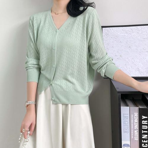 Knitted Women Knitwear slimming & sun protection & breathable Solid PC
