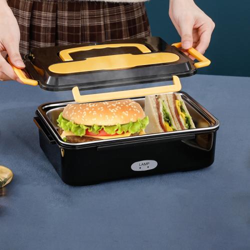 304 Stainless Steel & Polypropylene-PP heat preservation Electric Heating Lunch Box portable Solid PC