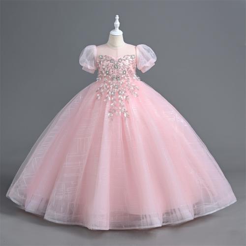 Polyester Princess & Ball Gown Girl One-piece Dress, different size for choice, patchwork, more colors for choice,  PC