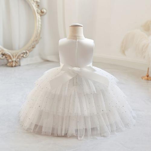 Cotton Princess & Ball Gown Girl One-piece Dress patchwork PC