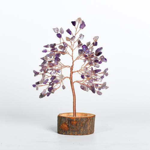 Quartz & Brass & Solid Wood Rich Tree Decoration for home decoration & durable PC