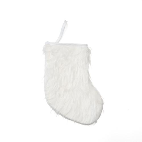 Plyšové Vánoční dekorace ponožky Pevné Bianco kus