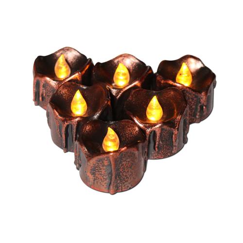 Plastic different light colors for choose LED Candle Light Halloween Design Box