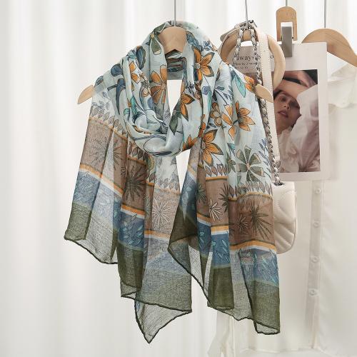 Polyester Multifunction Women Scarf thermal leaf pattern PC