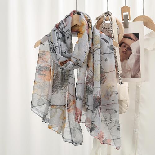 Voile Fabric Multifunction Women Scarf thermal printed PC