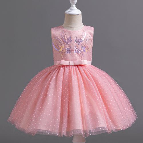 Gauze & Polyester Soft & Princess & Ball Gown Girl One-piece Dress PC