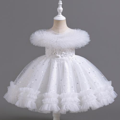 Gauze & Polyester Soft & Ball Gown Girl One-piece Dress Cute PC