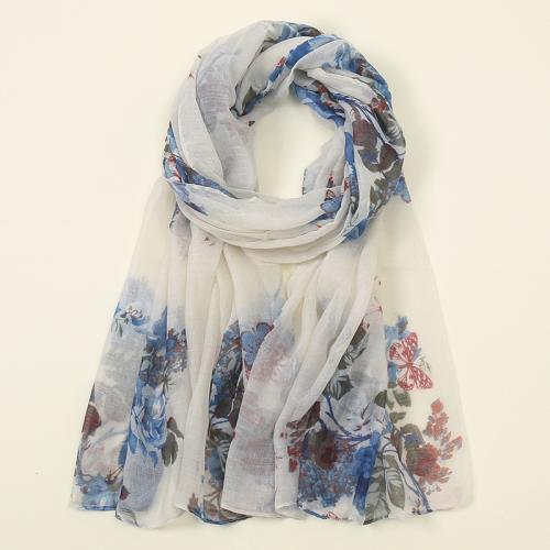 Voile Multifunction Women Scarf, thermal, printed, floral, more colors for choice,  PC