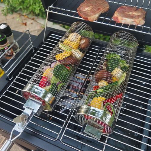 304 Stainless Steel Antirust & thermostability Roast Grill Cage rotatable Set