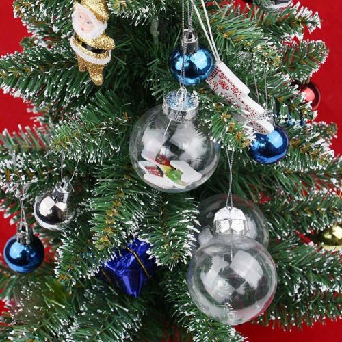 Plastic Christmas Tree Hanging Decoration six piece transparent Set