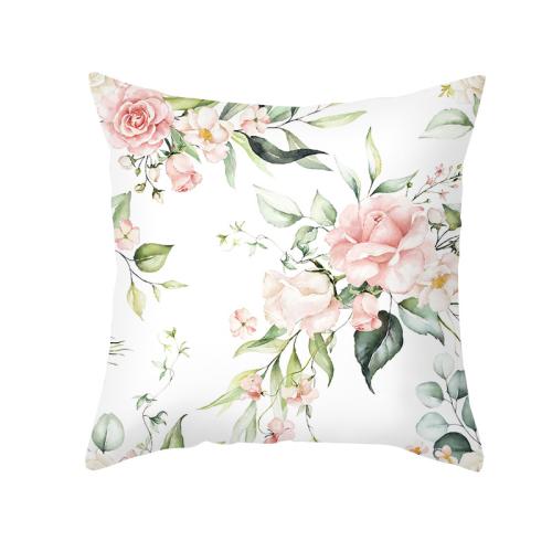Polyester Peach Skin Throw Pillow Covers durable & without pillow inner printed white PC