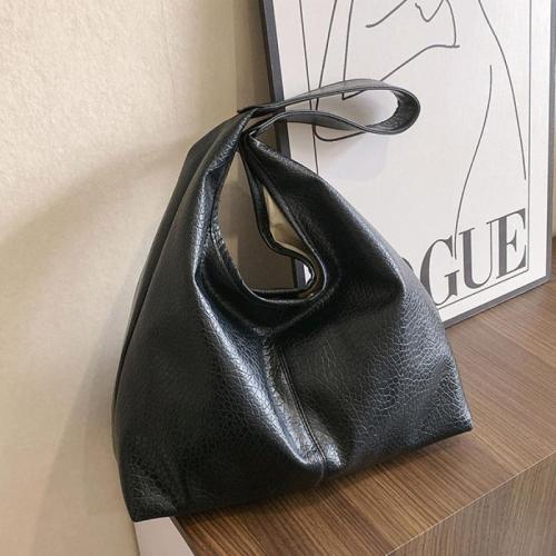 PU Leather Tote Bag Shoulder Bag durable & large capacity Solid PC