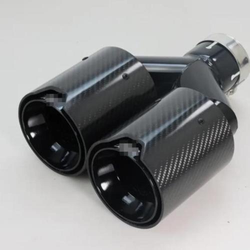 For BMW M series Vehicle Exhaust Pipe, two piece, black, Sold By Set