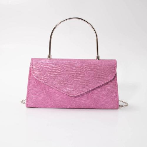 PU Leather & Polyester hard-surface & Easy Matching Handbag with chain Solid PC