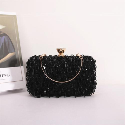 PU Leather hard-surface & Easy Matching Handbag with chain Solid PC