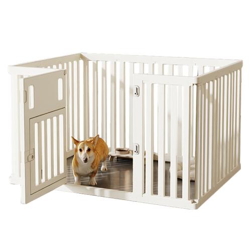 PE Plastic Pet Fence, hardwearing & different design for choice, Solid, white,  Set