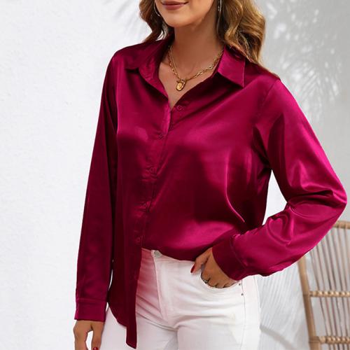 Polyester Frauen Langarm Shirt, Gedruckt, mehr Farben zur Auswahl,  Stück