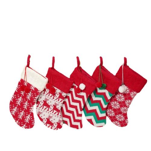 Gestrickte Weihnachtsdekoration Socken, Gestrickte, unterschiedliches Muster zur Auswahl, mehr Farben zur Auswahl,  Stück